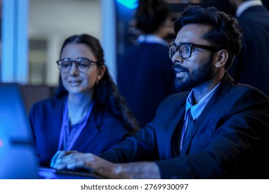 Cloud infrastructure architect debugging microservices containerization orchestration. DevOps engineer configuring kubernetes cluster deployment pipeline during critical system migration.