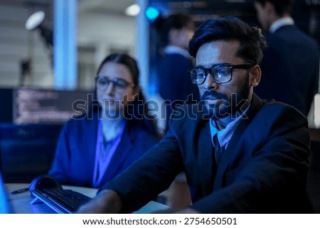 Cloud infrastructure architect debugging microservices containerization orchestration. DevOps engineer configuring kubernetes cluster deployment pipeline during critical system migration.