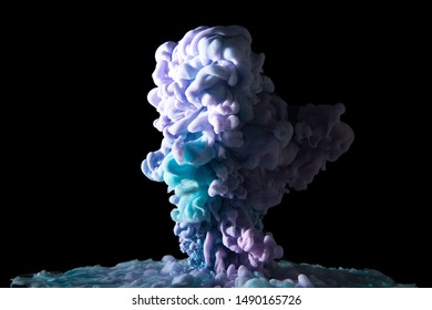 Cloud Of Ink Under Water Colorful Abstract Black Background Color Drop Colorful Cloud Liquid Photography