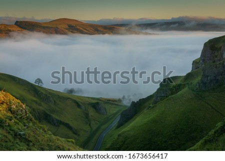 Cloud inversion at Winnats Pass, Castleton