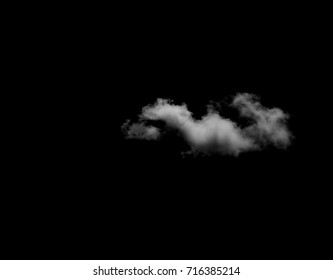 Cloud Isolated on black background