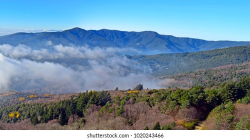Cloud landscapes in the mountains of El Montseny in Barcelona