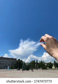 Cloud Like Cotton Candy In Hands