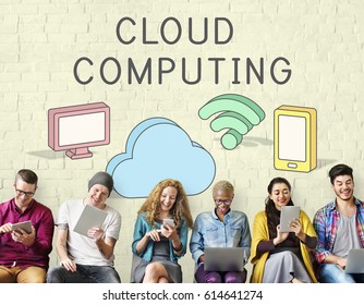 Cloud Network Communication Connection Concept
