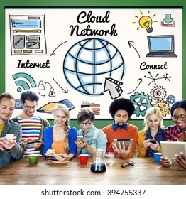 Cloud Network Communication Connection Globalization Concept