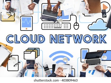 Cloud Network Connection Data Information Storage Concept