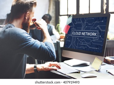 Cloud Network Connection Networking Technology Concept
