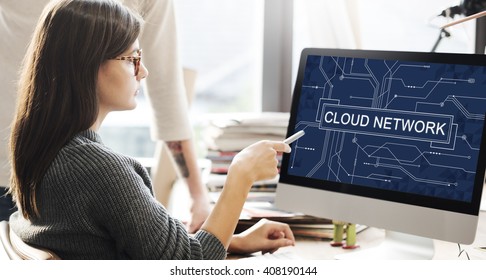 Cloud Network Connection Networking Technology Concept