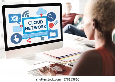 Cloud Network Dara Information Storage Sharing Technology Concept