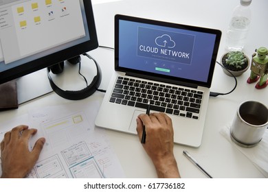 Cloud Network Data Backup Concept