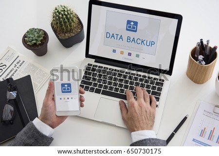Cloud Network Data Backup Concept