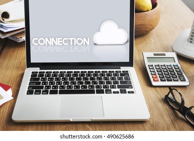 Cloud Network Data Backup Graphic Icon Concept
