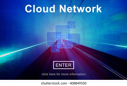 Cloud Network Digital Information Storage Concept