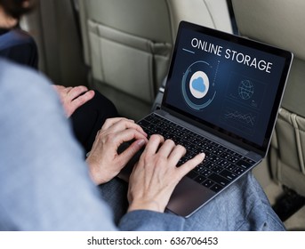 Cloud Network Online Storage Database Server Graphic