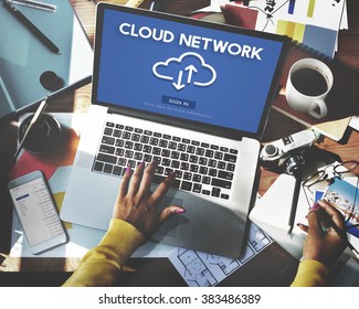Cloud Network Storage Data Information Technology Concept
