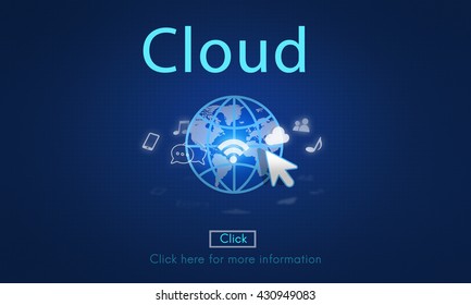 Cloud Network Technology Digital Connection Concept