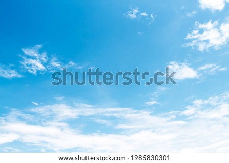 Cloud patterns on bluesky background with light wind and space