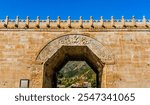 Cloud Platform Arch Great Wall Juyongguan Beijing China. Arch has Buddhist decorations Closest gateway to Beijing. Built 1300s by Ming Dynasty. 