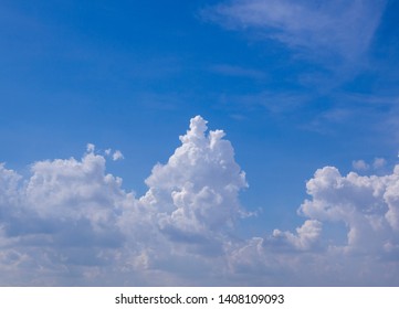 Cloud scape. Blue sky and white clouds background.