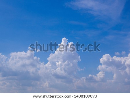 Cloud scape. Blue sky and white clouds background.