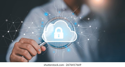 Cloud security concept highlighting safe data storage, digital protection, secure access, and modern technology solutions ensuring privacy, compliance, and trusted information management for global