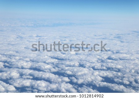 Cloud seen from the top of the plane
