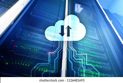 CLoud Server And Computing, Data Storage And Processing. Internet And Technology Concept.