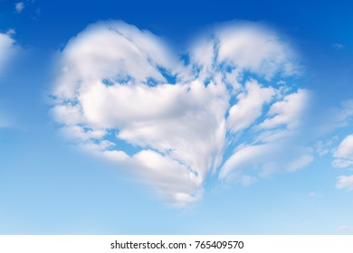 Cloud in the shape of a heart.