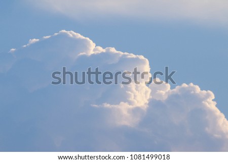 cloud shape on blue sky nature background
