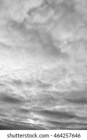 cloud and sky - black and white