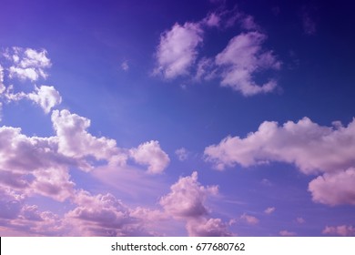 Cloud Sky Fluffy Cloud Purple Tone Stock Photo 677680762 | Shutterstock