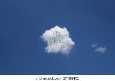 The Cloud in the sky - Internet data storage concept                               