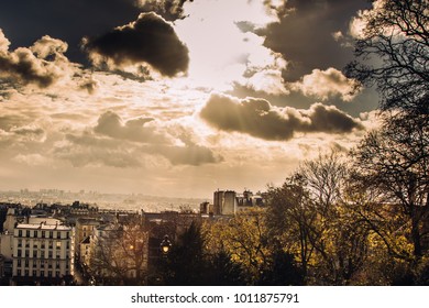 Cloud sky view from Monmart. Paris