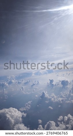 Cloud in the sky.
I would like to share a picture i took while flying with airplane.
