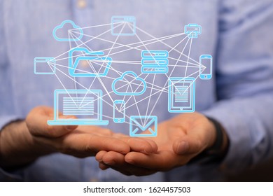 Cloud storage and Computing concept.