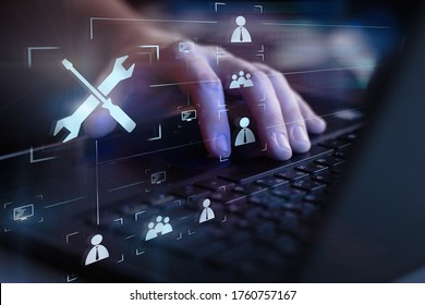 Cloud storage and cloud computing concept. Data processing technology glowing illustration background.