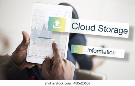 Cloud Storage Data Backup Transfer Concept