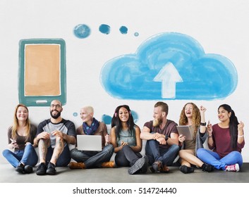 Cloud Storage Modern Technology Concept