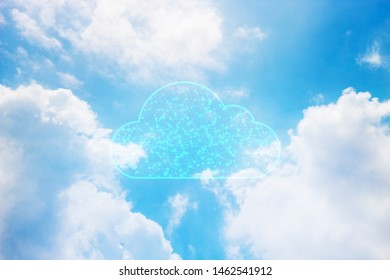 cloud storage server online network, data roaming, ai machine deep learning, hacker to security privacy digital, sky background nature