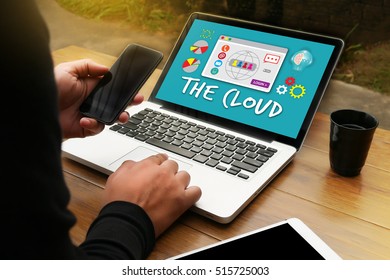 The Cloud Storage  Web Online Cloud computing, Network cloud service, Technology design modern