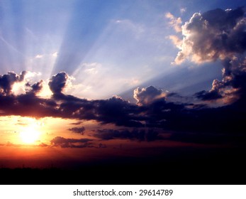  cloud with sun rays