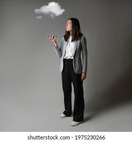 Cloud technologies, concept. Using cloud storage, transferring data
