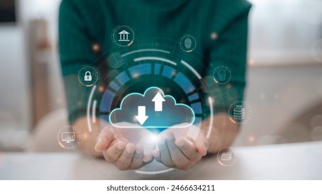 cloud technology concept Global network of metaverse systems exchange of information global business Megatrends on the Internet for Telecommunication