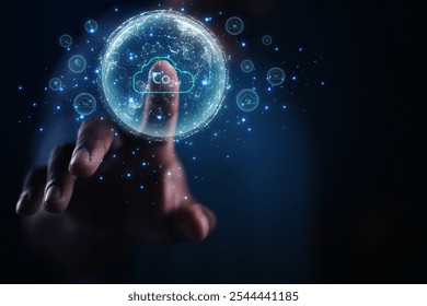 cloud technology concept Global network of metaverse systems exchange of information global business Megatrends on the Internet for Telecommunication