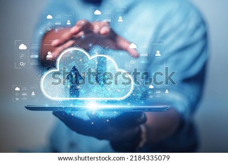 cloud technology concept Global network of metaverse systems exchange of information global business Megatrends on the Internet for Telecommunication
