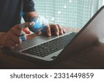 Cloud technology and Data storage concept. Concept of Exchange information and data with Internet cloud technology. Global Internet connection. Digital system for transferring documents. FTP.