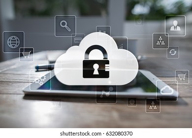 Cloud technology. Data storage. Networking and internet service concept.