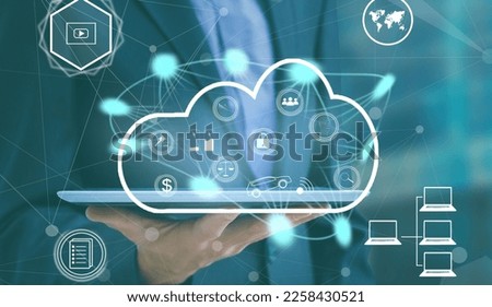 cloud technology and networking concept.