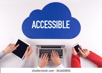Cloud technology with a word ACCESSIBLE