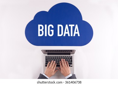 Cloud technology with a word BIG DATA